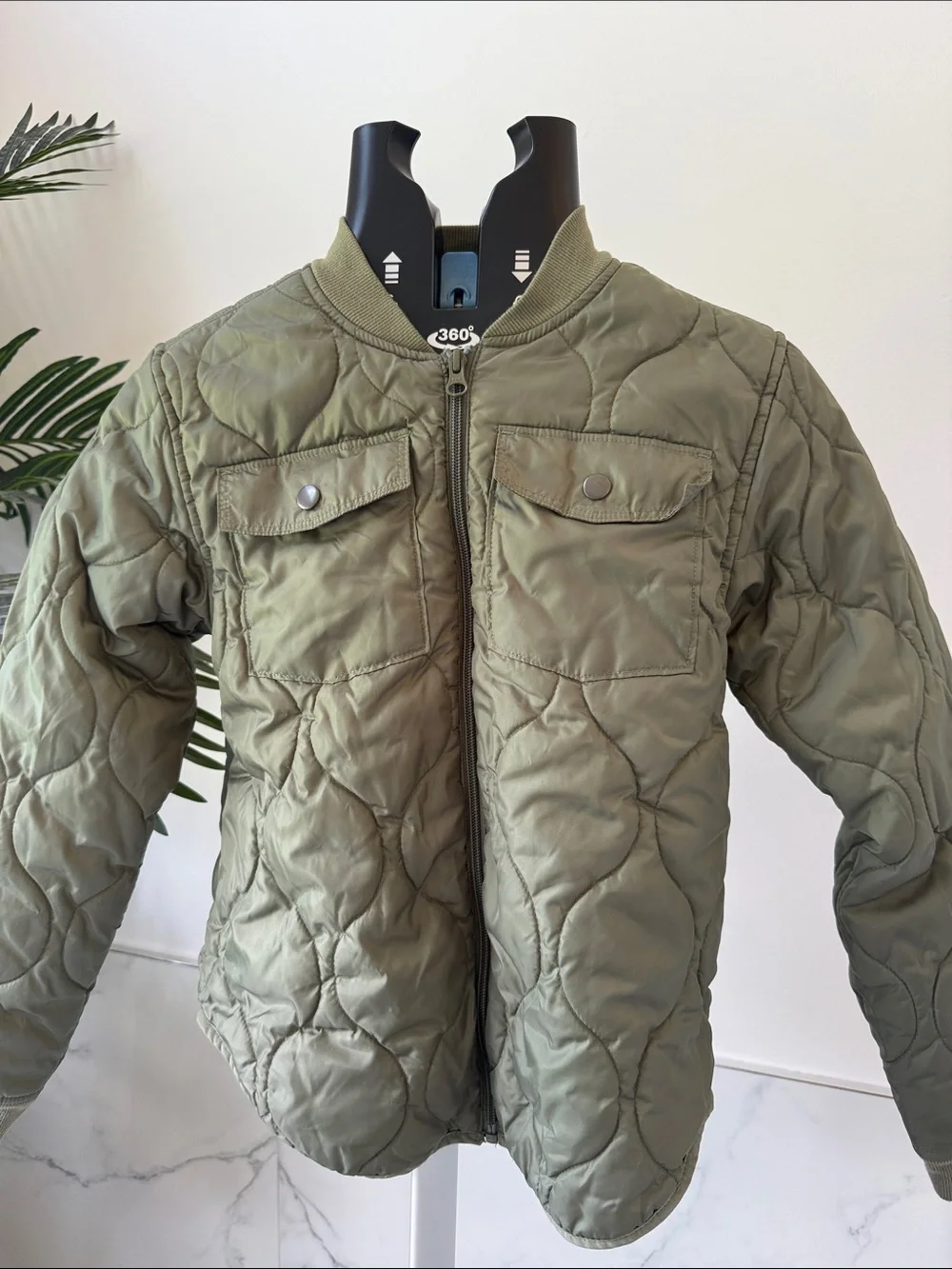 OshKosh B'gosh Olive Green Quilted Bomber Jacket